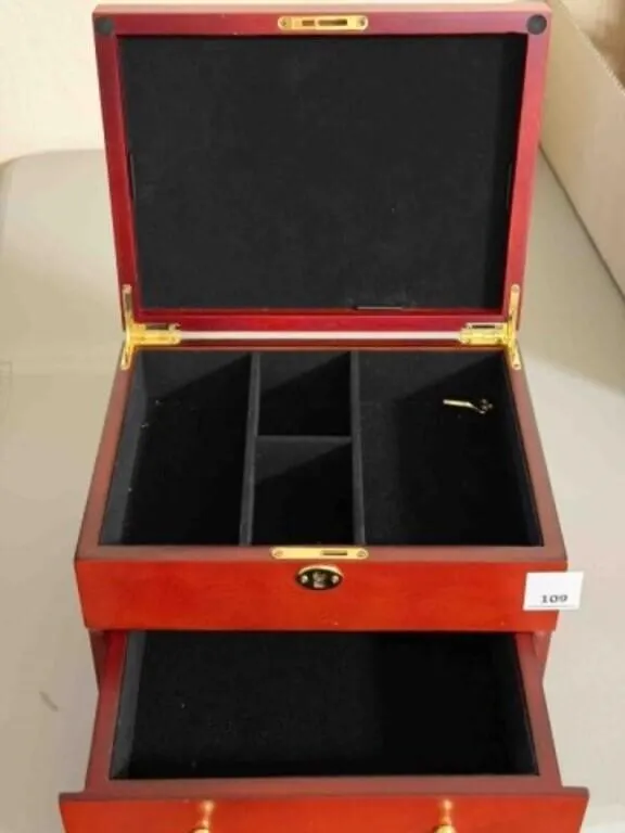 jewelry box, 7" x9" x 6" tall