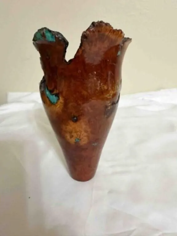 hand turned wood decoration