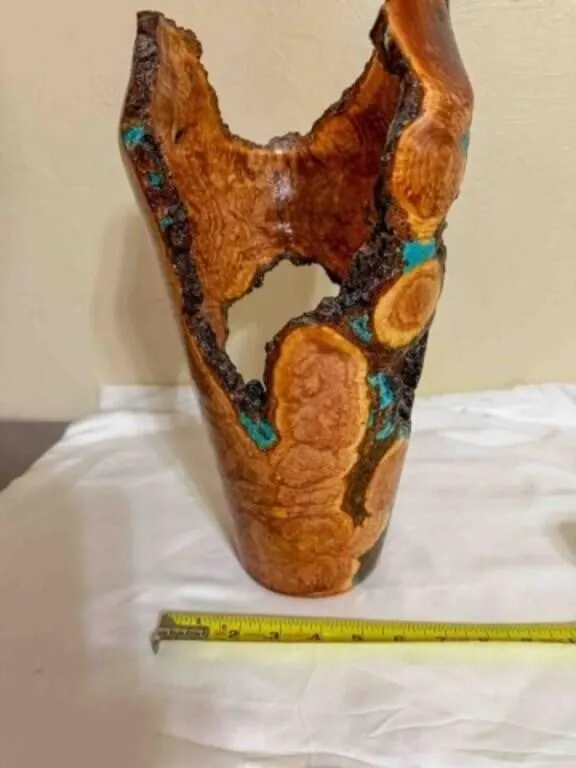 Hand turned wood carving by Eric Hester