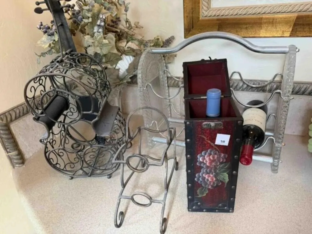 wine racks & wine bottles
