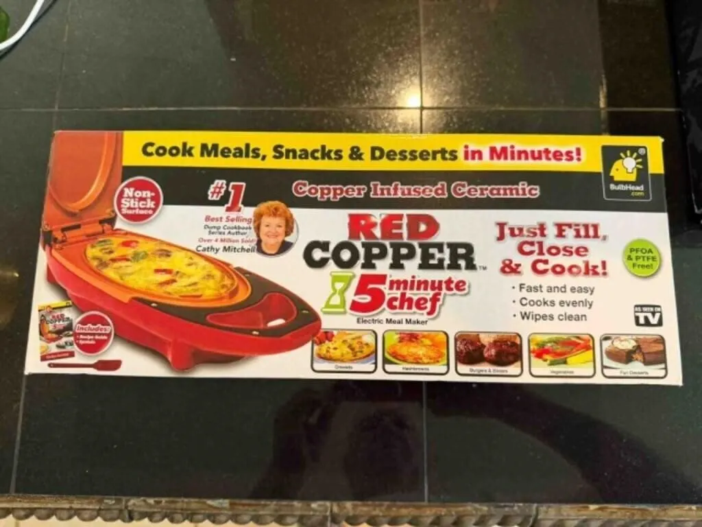 Red Copper infused Ceramic cooker, new in box