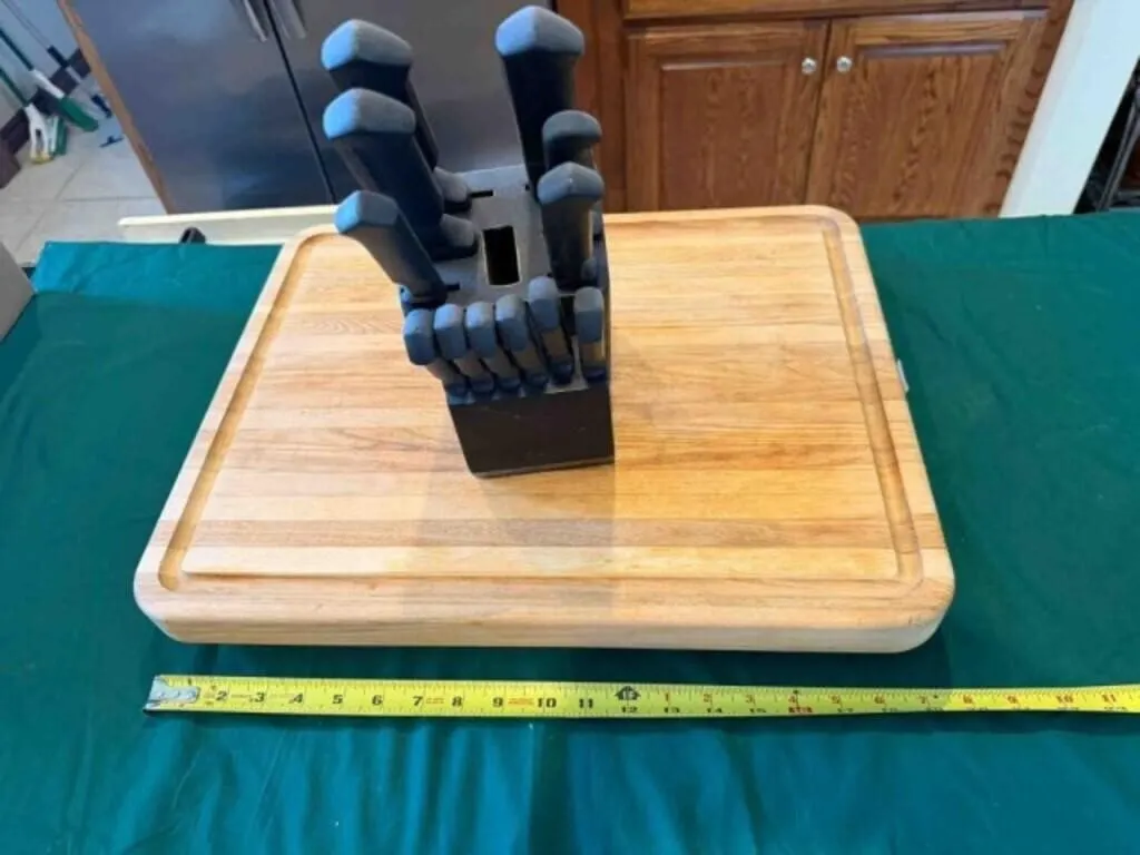 cutting board and knife set