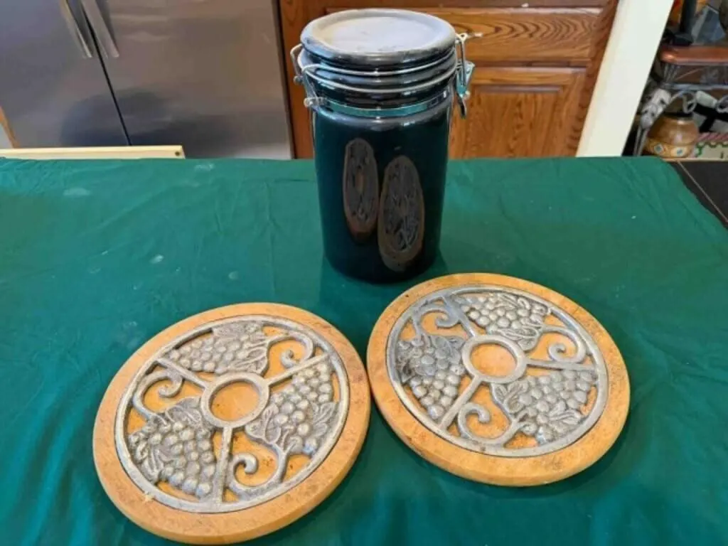 canister, utensils, etc