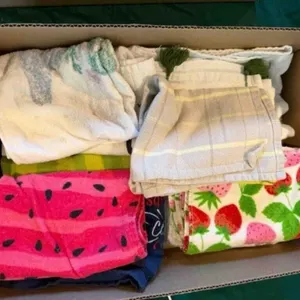 box of dish towels