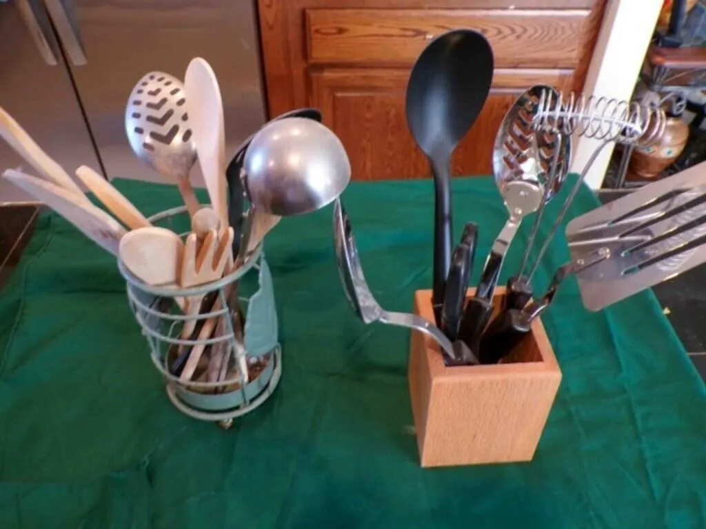 box of misc. kitchen utensils