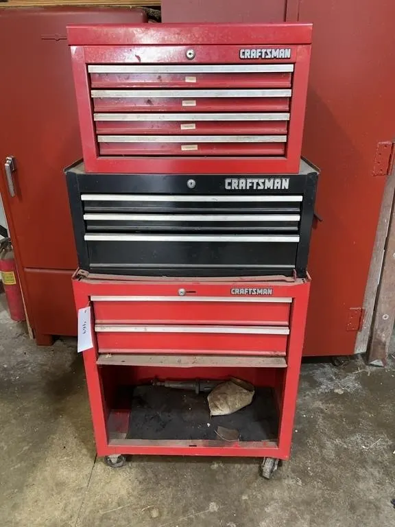Craftsman 3-Piece Tool Box Rolling Cabinet