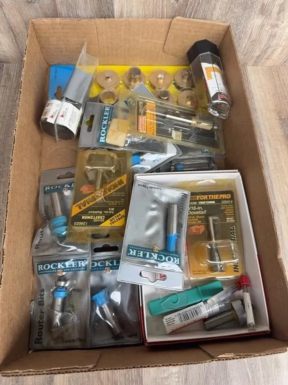 Assorted Router Bits Lot - Rockler, Craftsman, Fre