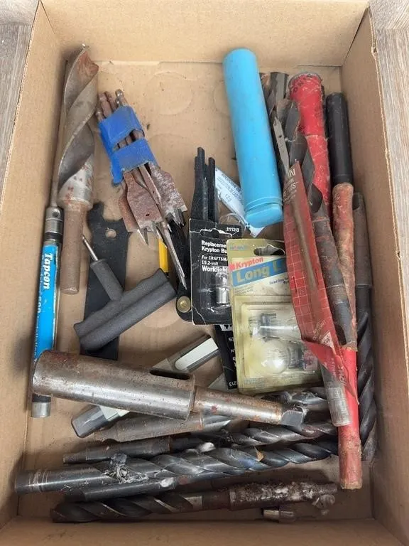 Heavy Drill Bits & Craftsman Bulbs Lot