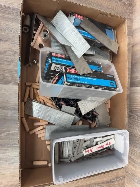 Craftsman Brad Nails & Workshop Hardware Lot