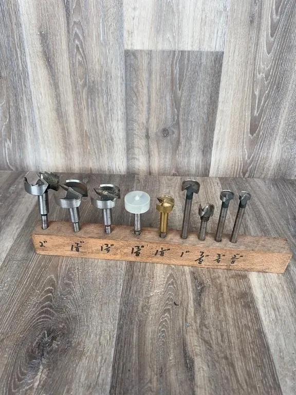 Forstner Drill Bits Set with Wooden Stand