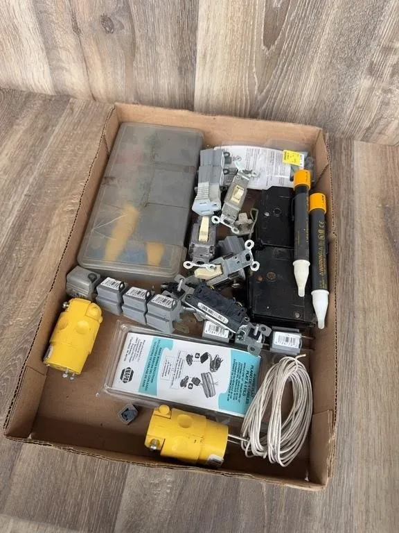 Assorted Electrical Hardware & Fluke Testers
