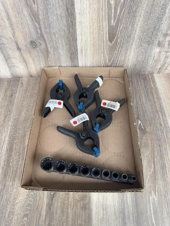 Craftsman Spline Socket Set & Spring Clamps Lot