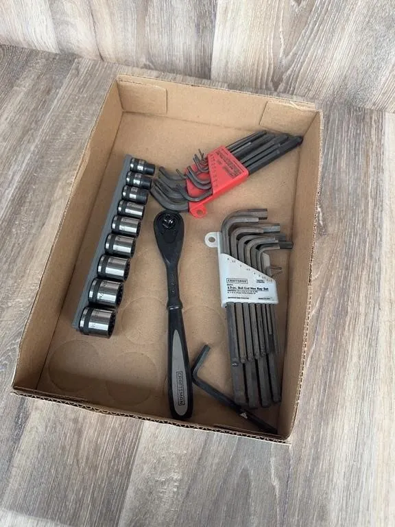 USA Craftsman Ratchet & Hex Key Tool Lot