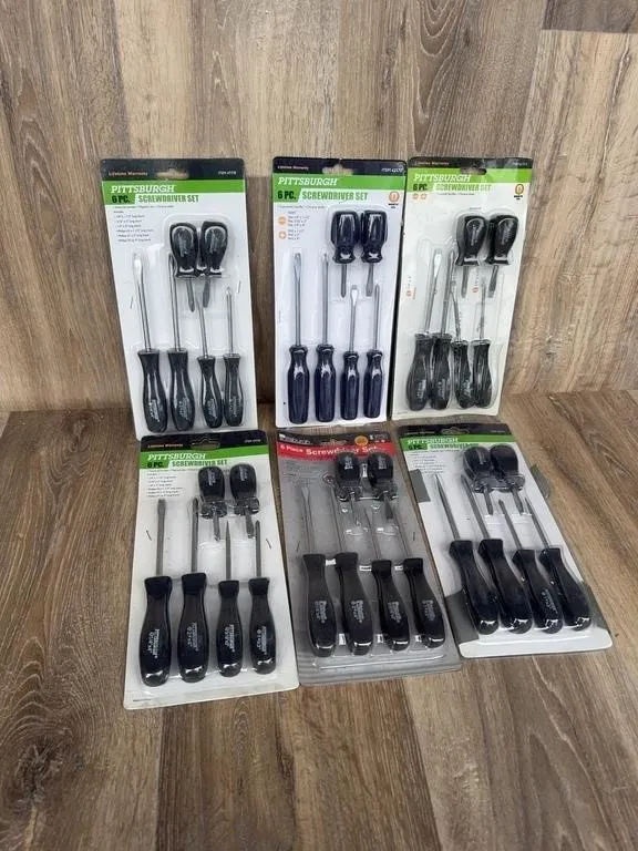 Pittsburgh 6-Piece Screwdriver Set Lot