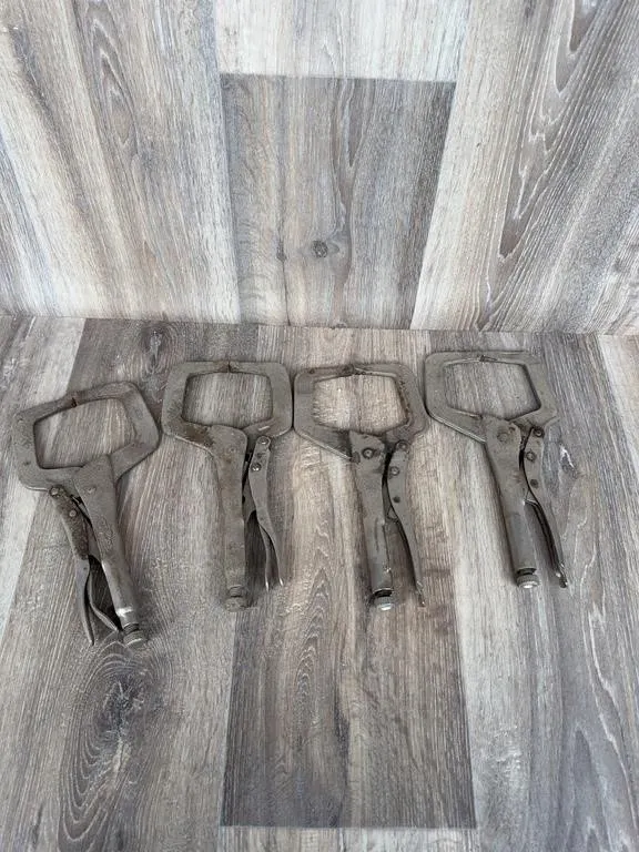 4 Petersen Vise-Grip Locking C-Clamp Pliers