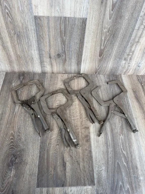 Set of 4 Locking C-Clamp Pliers