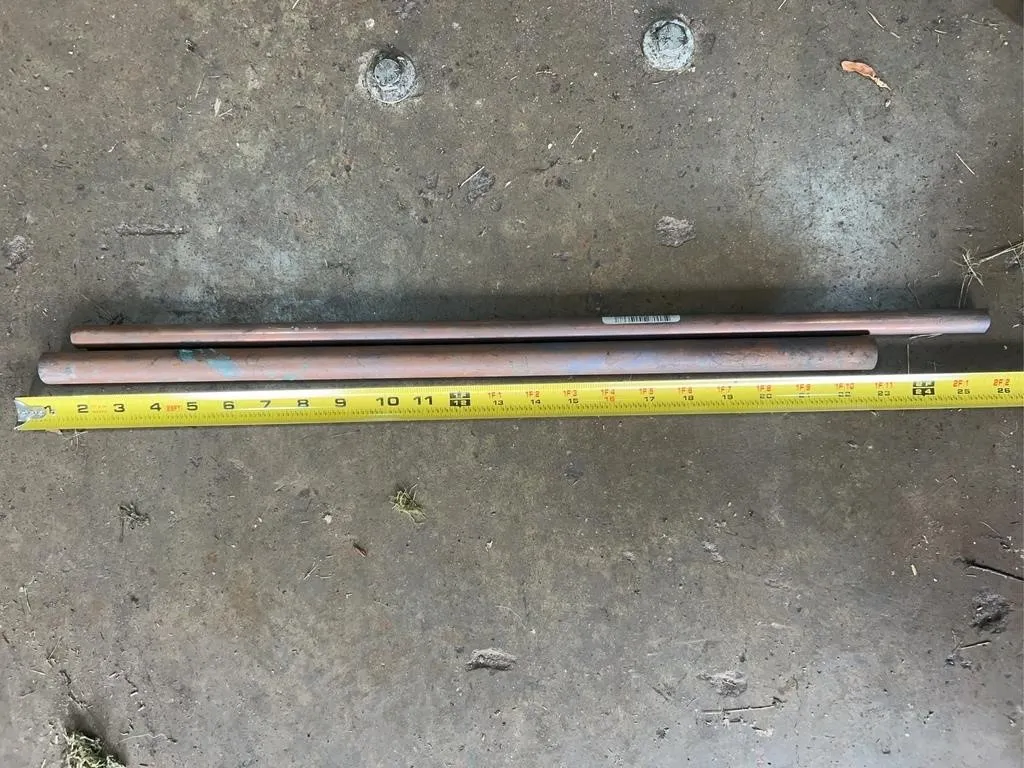 Two Rigid Copper Pipe Lengths