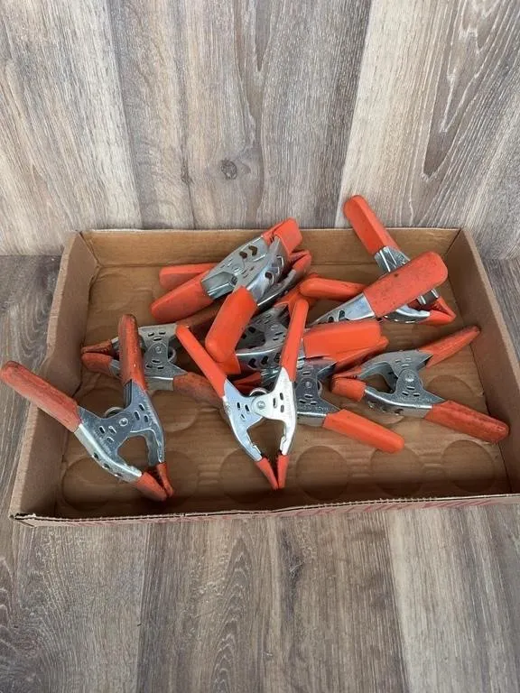 Metal Spring Clamps with Orange Handles