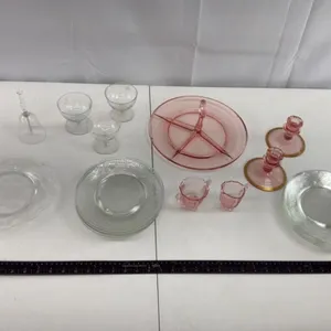 Mixed Depression Glass Serveware (Lot of 12)