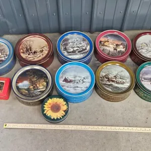 Winter Scene Tin Box Assortment (Lot of 11)