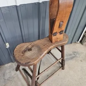 Antique Wooden Butter Churn Stool