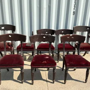 Antique Mahogany Arm Chairs (Lot of 8)