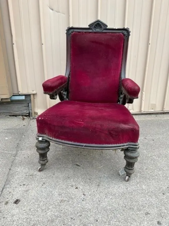 Victorian Gothic Armchair 46in H