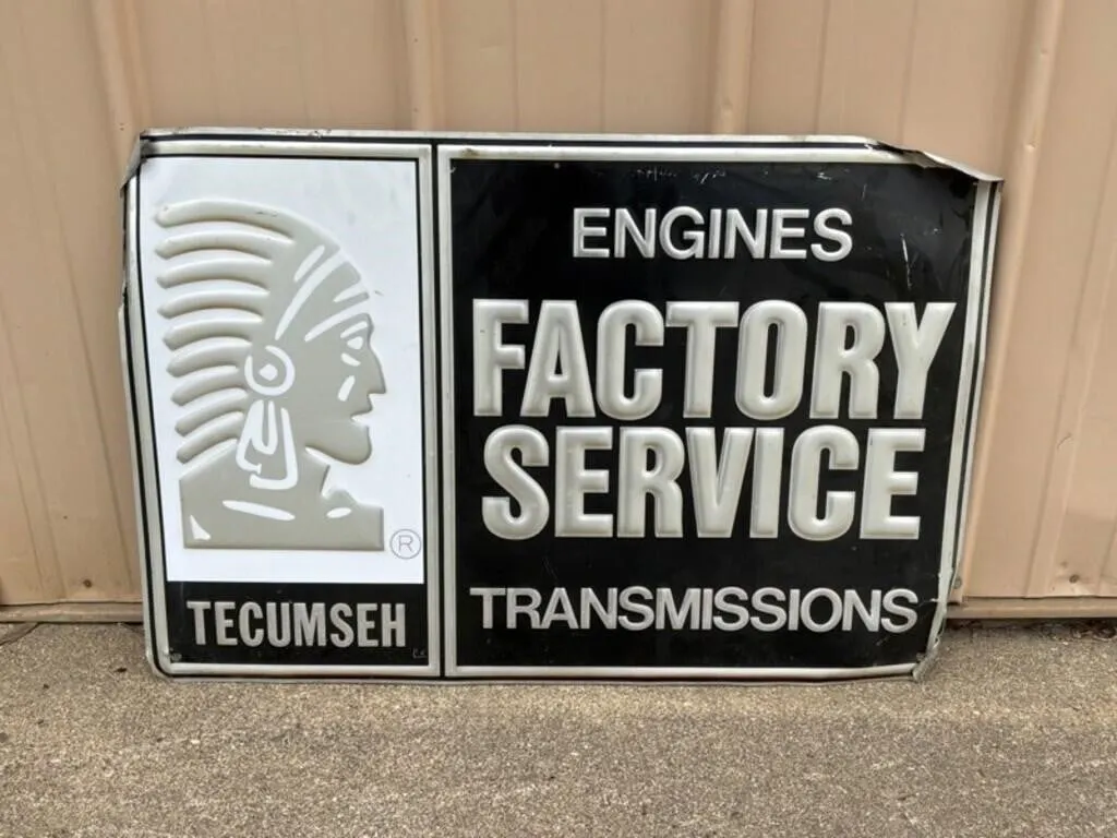 Tecumseh Engines Factory Service Sign