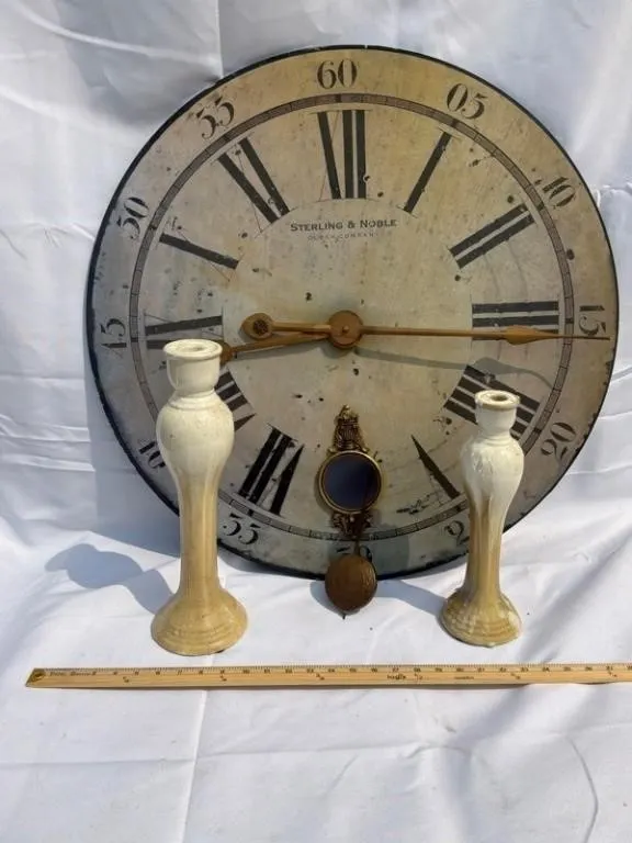 Sterling & Noble Clock Co. Wall Clock w/ Candles