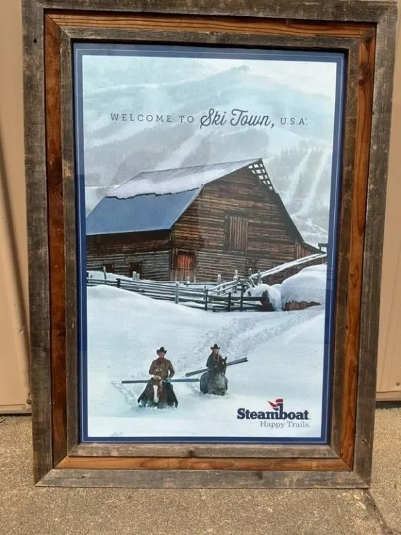Steamboat Ski Town Framed Wall Art