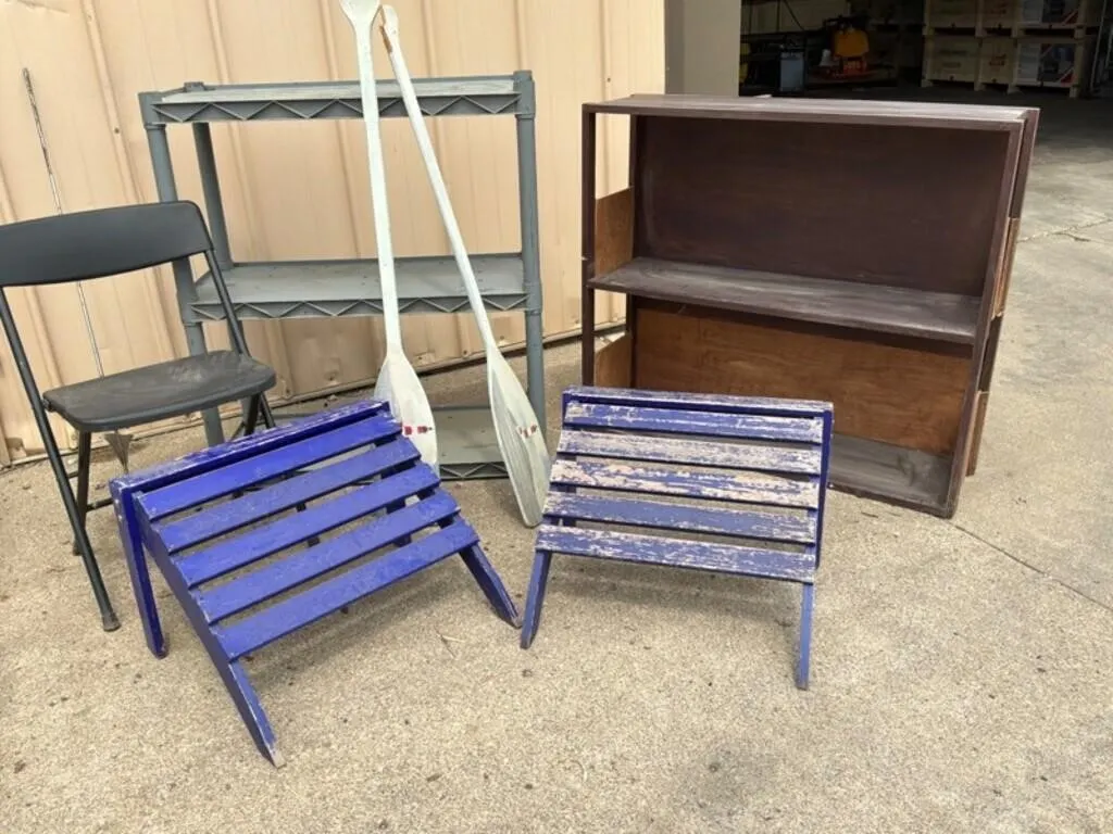 Mixed Outdoor Furniture & Oars