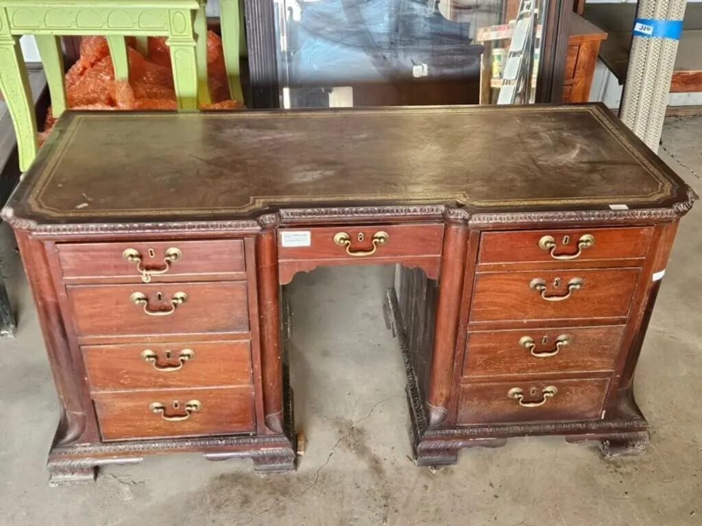 Antique Mahogany Partners Desk