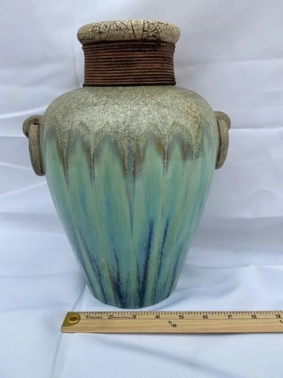 Decorative Ceramic Vase w/ Crackle Glaze