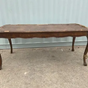 Vintage French Style Carved Wood Console Table