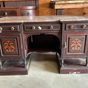 Antique French Marble Top Desk