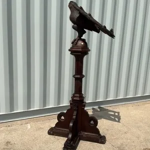 Large Carved Eagle Pedestal Stand