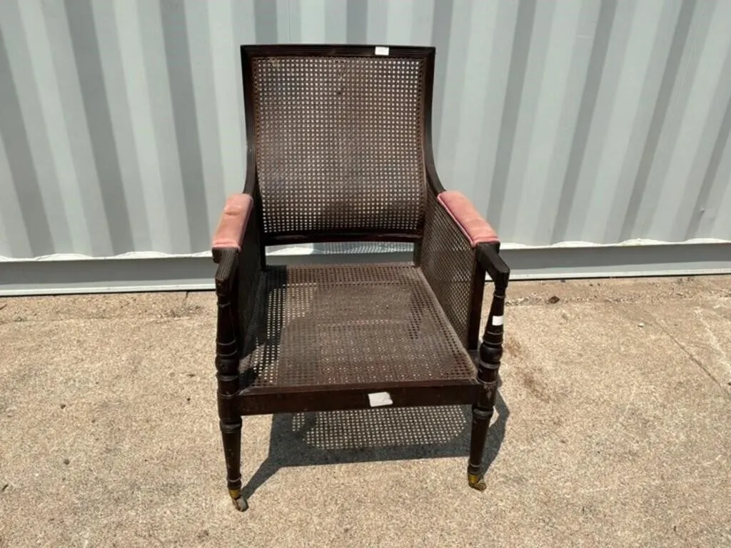 Vintage Cane-Back Armchair