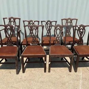 Chippendale Style Mahogany Dining Chairs (8)
