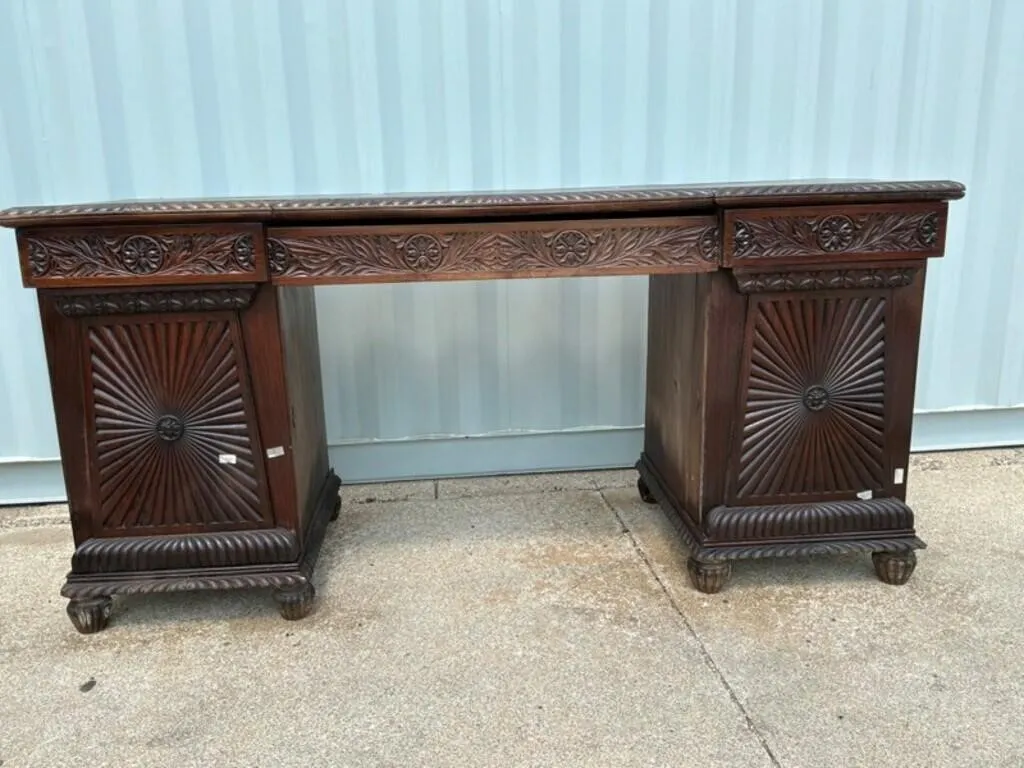 Antique Carved Sideboard Server