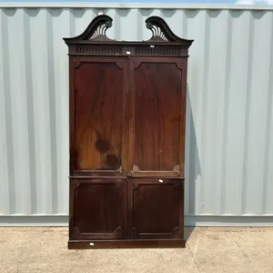 Chippendale Mahogany Blind Door Linen Cupboard