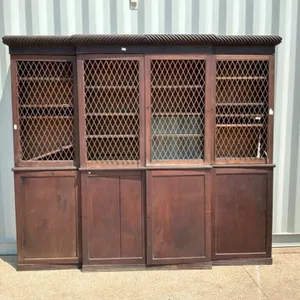 Vintage 4-Door Bookcase Cabinet