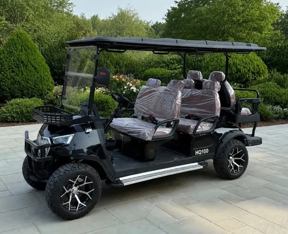 New SDLanch HQ100 6-passenger elec golf cart-Sales Tax (White in Color)