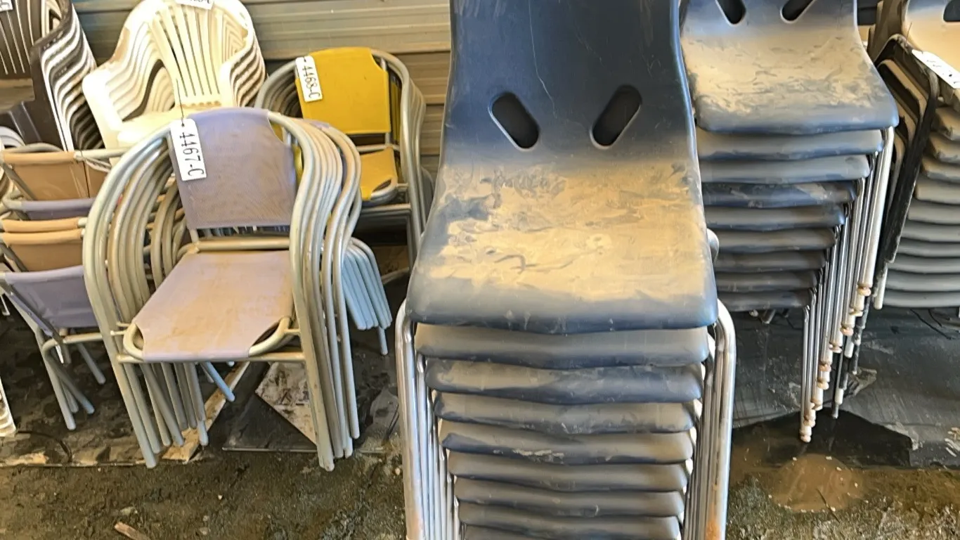 9 - PLASTIC STACKABLE CHAIRS