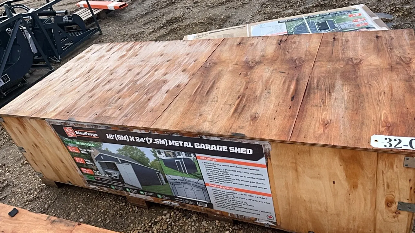 NEW/UNUSED STANFORGE MODEL SF-MS1624A 16' X 24' METAL GARAGE SHED