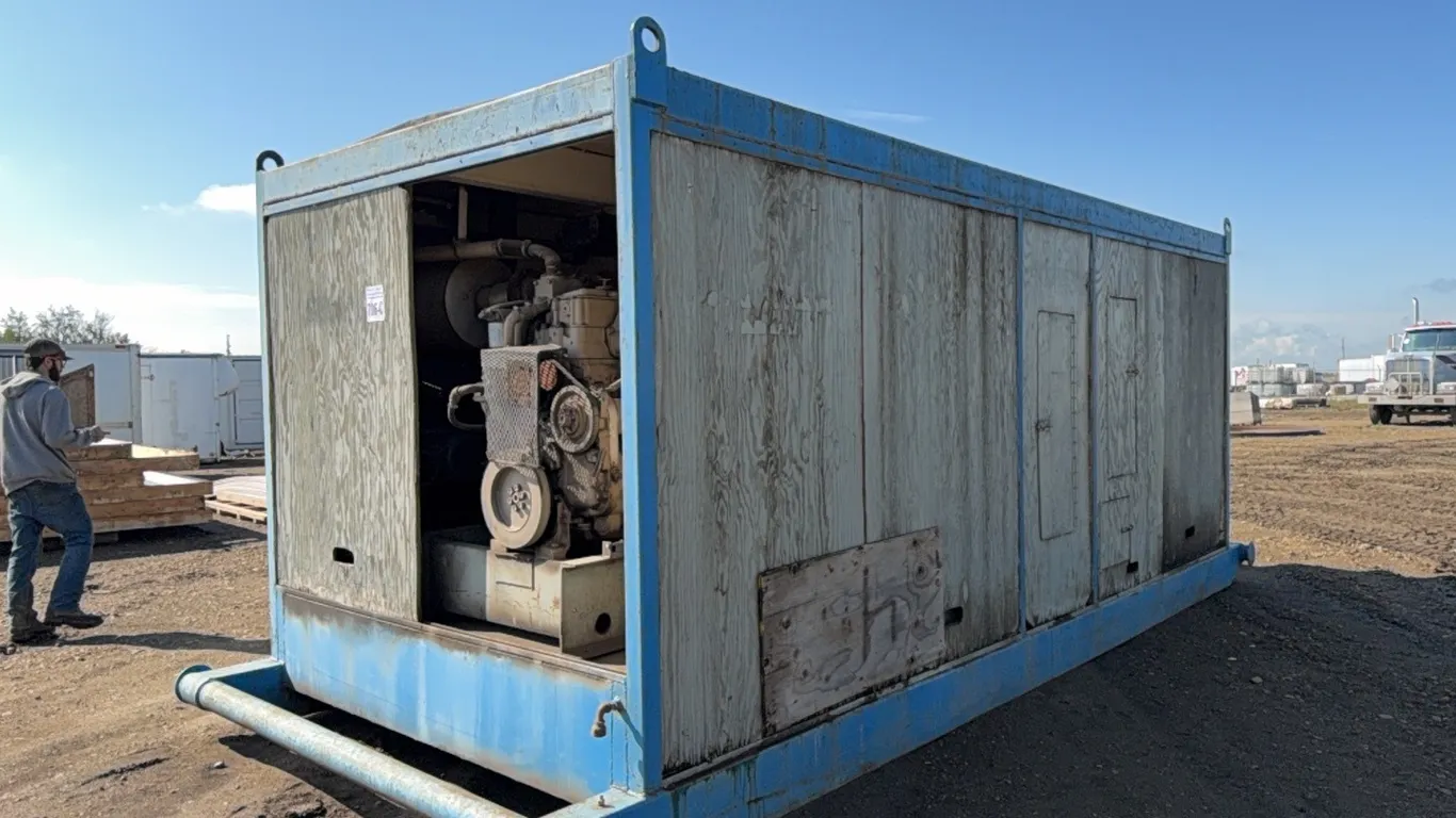SKID MT COMPRESSOR SHACK w/ GENERATOR & AIR COMPRESSOR