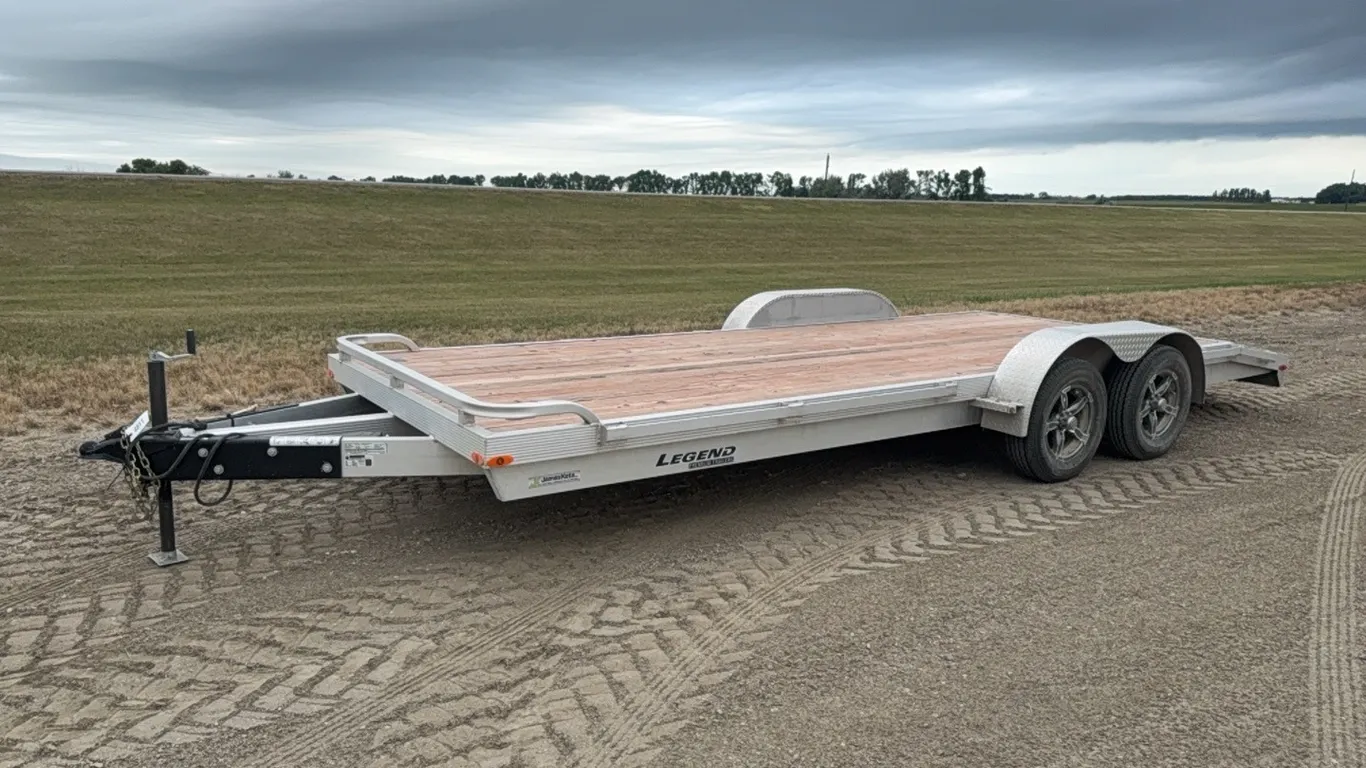 ID 4611 Like New 7'x20' Legend Aluminum Car Trailer