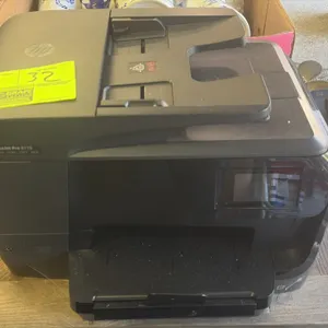 HP OfficeJet Pro 8710 all-in-one printer and Dell 24" monitor package. Printer features print, fax, scan, copy, and web functions with an automatic do
