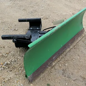 2019 John Deere 60" Front Blade. Heavy-duty blade designed to mount to a John Deere 1585 power unit. Features hydraulic angling cylinder with hoses, f