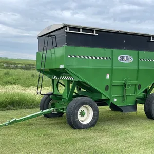 BRUNS 600 Bushel Gravity Feed Wagon on Horst Transport, 1 Owner, Shedded