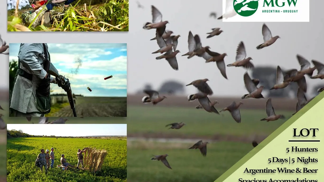 5 PERSON | 5 NIGHT HUNTING TRIP | ARGENTINA or URUGUAY